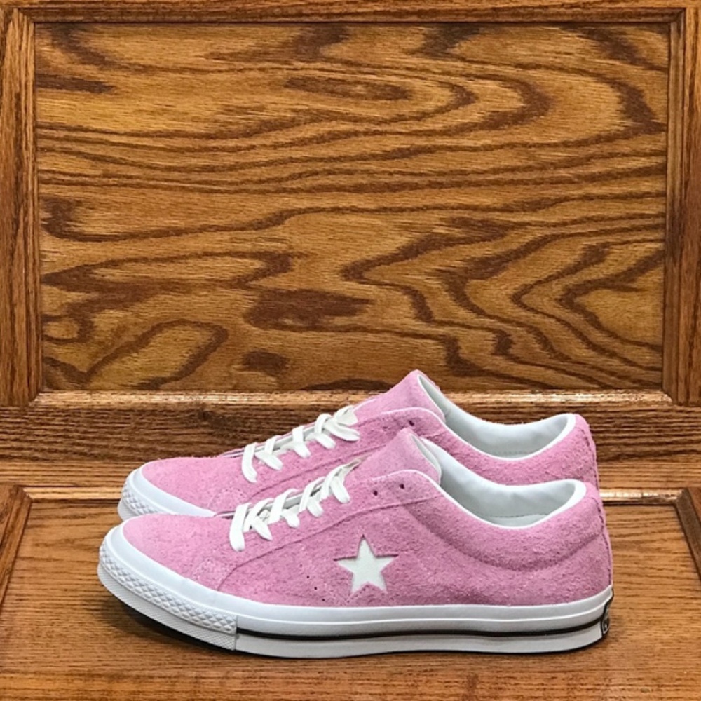 Converse One Star Ox Light Orchid Pink Hairy Suede Sneakers Size Women 12.5
